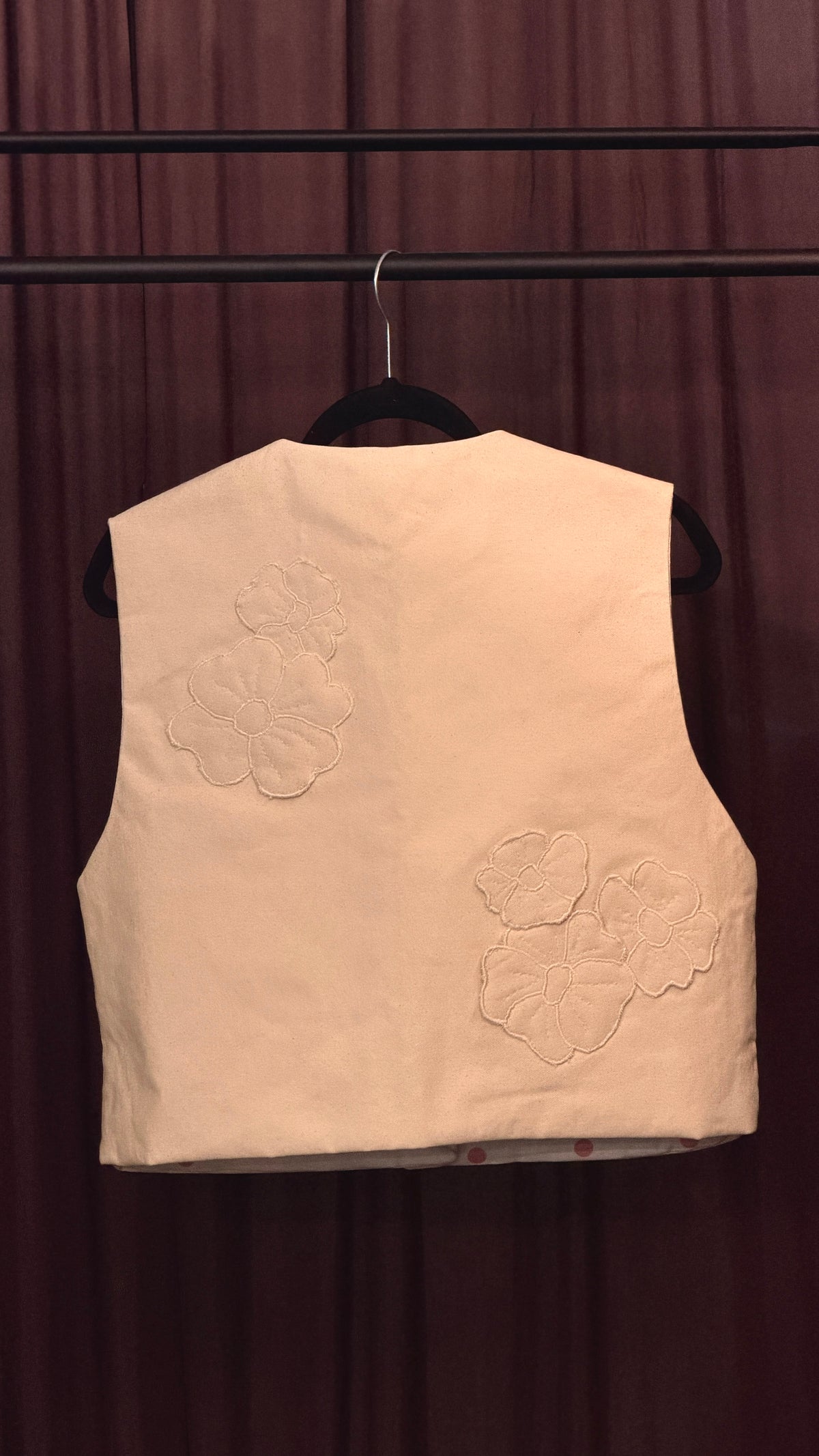 Embroidered Flower Vest