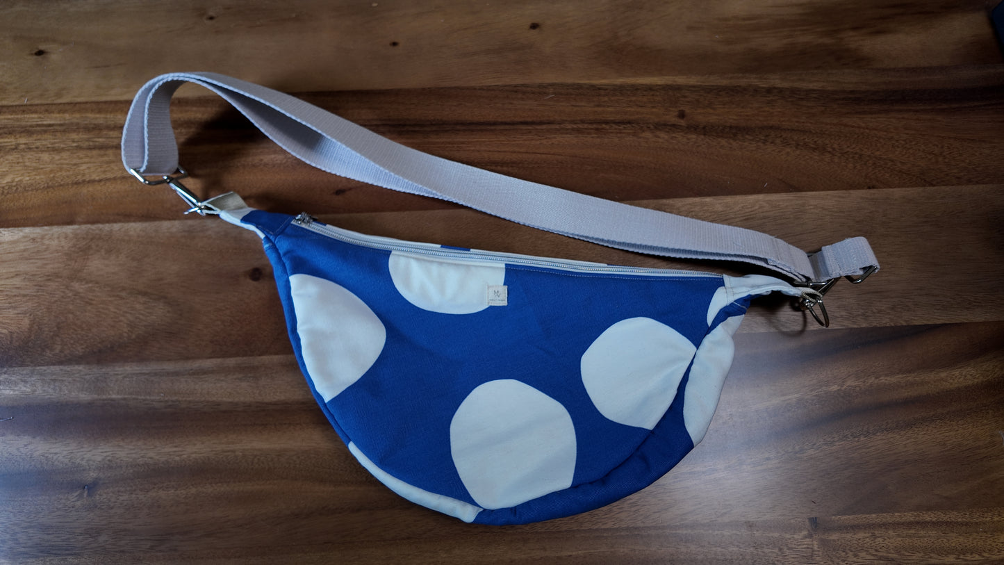 Banana Bag Blue Polkadots