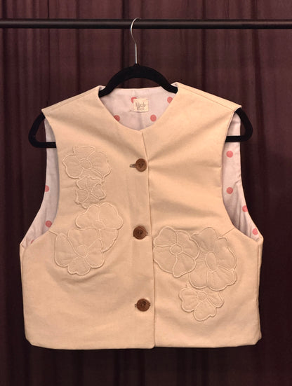 Embroidered Flower Vest