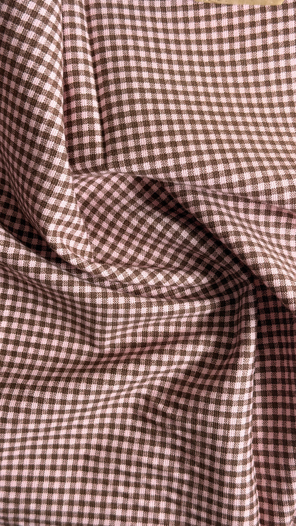 Pink and brown gingham 