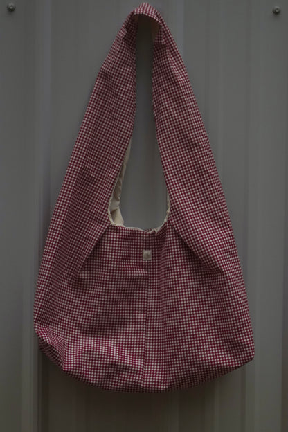 Tote bag red checker
