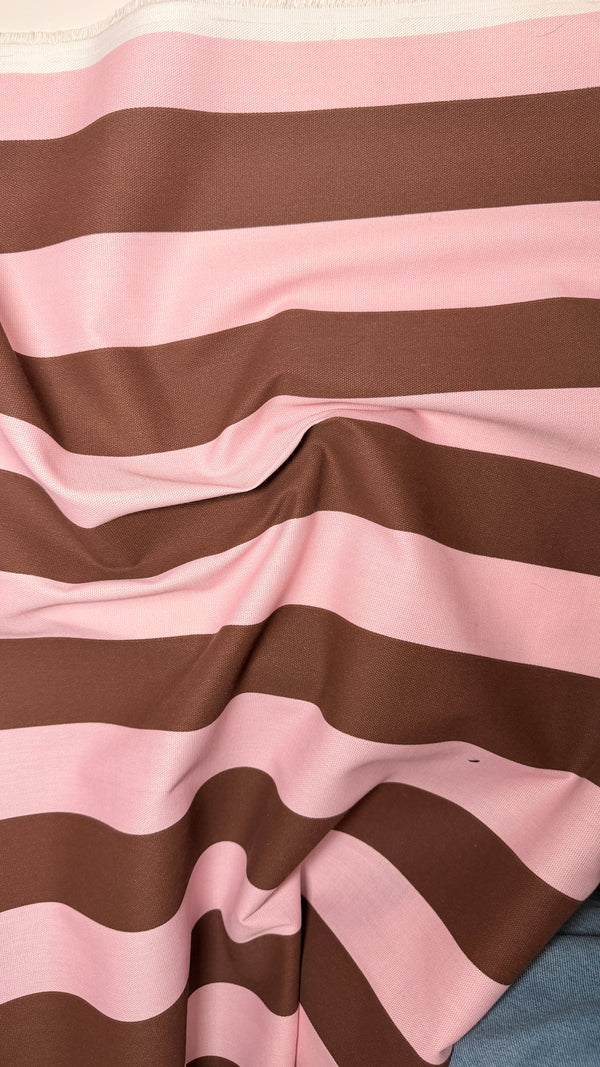 Pink and brown cotton canva