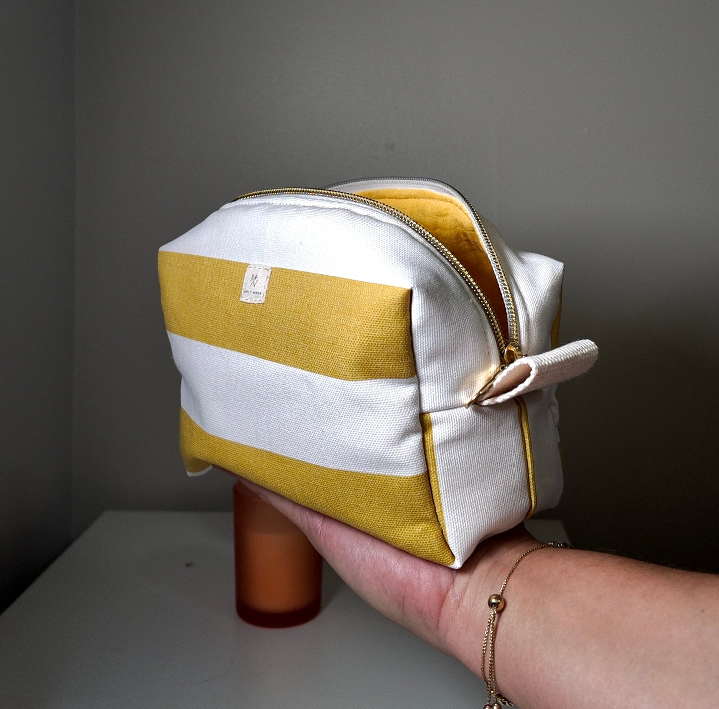 Yellow stripes Cosmetic Bag