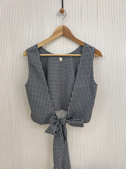 Open back top back gingham