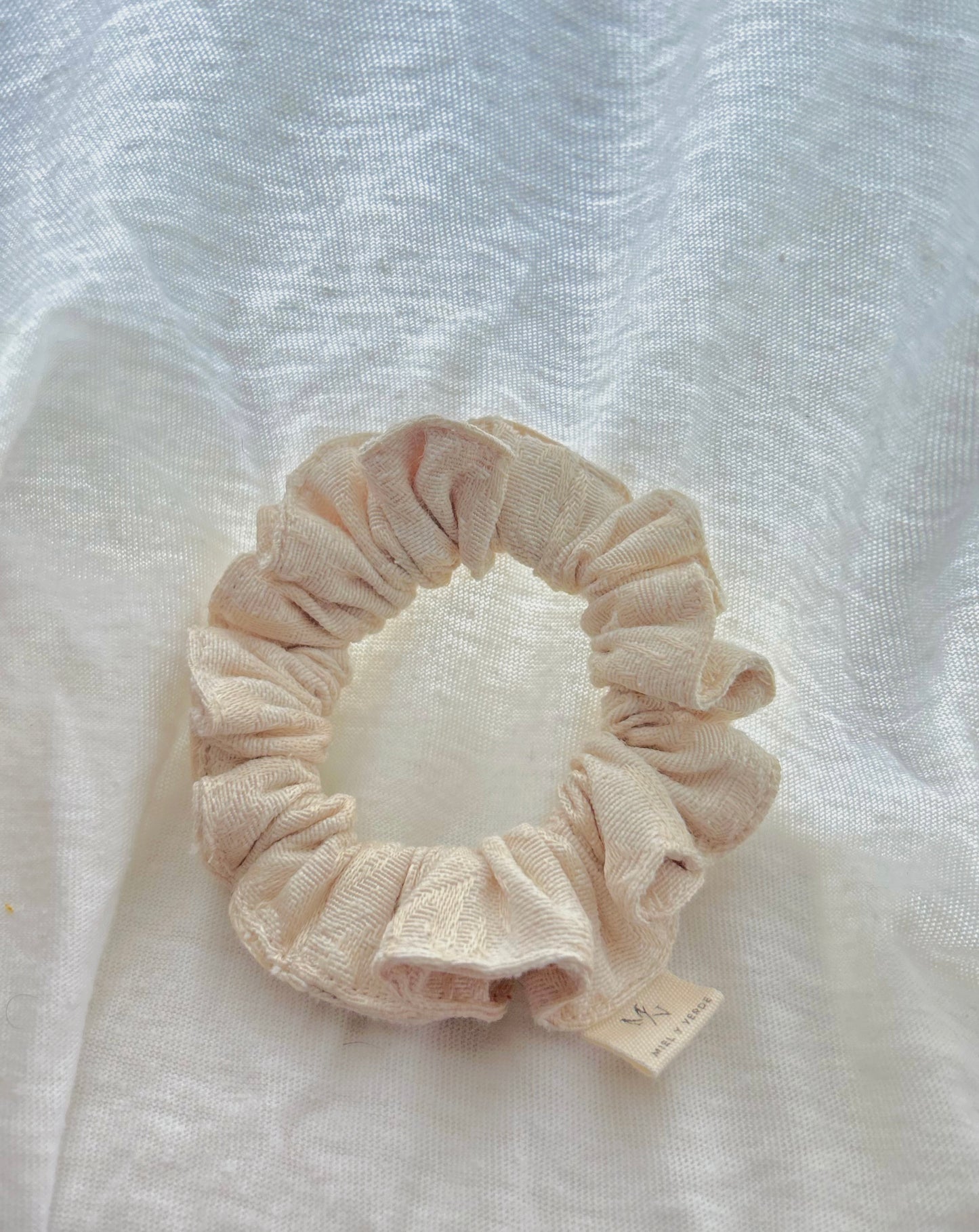 Baby White Scrunchie (thin)