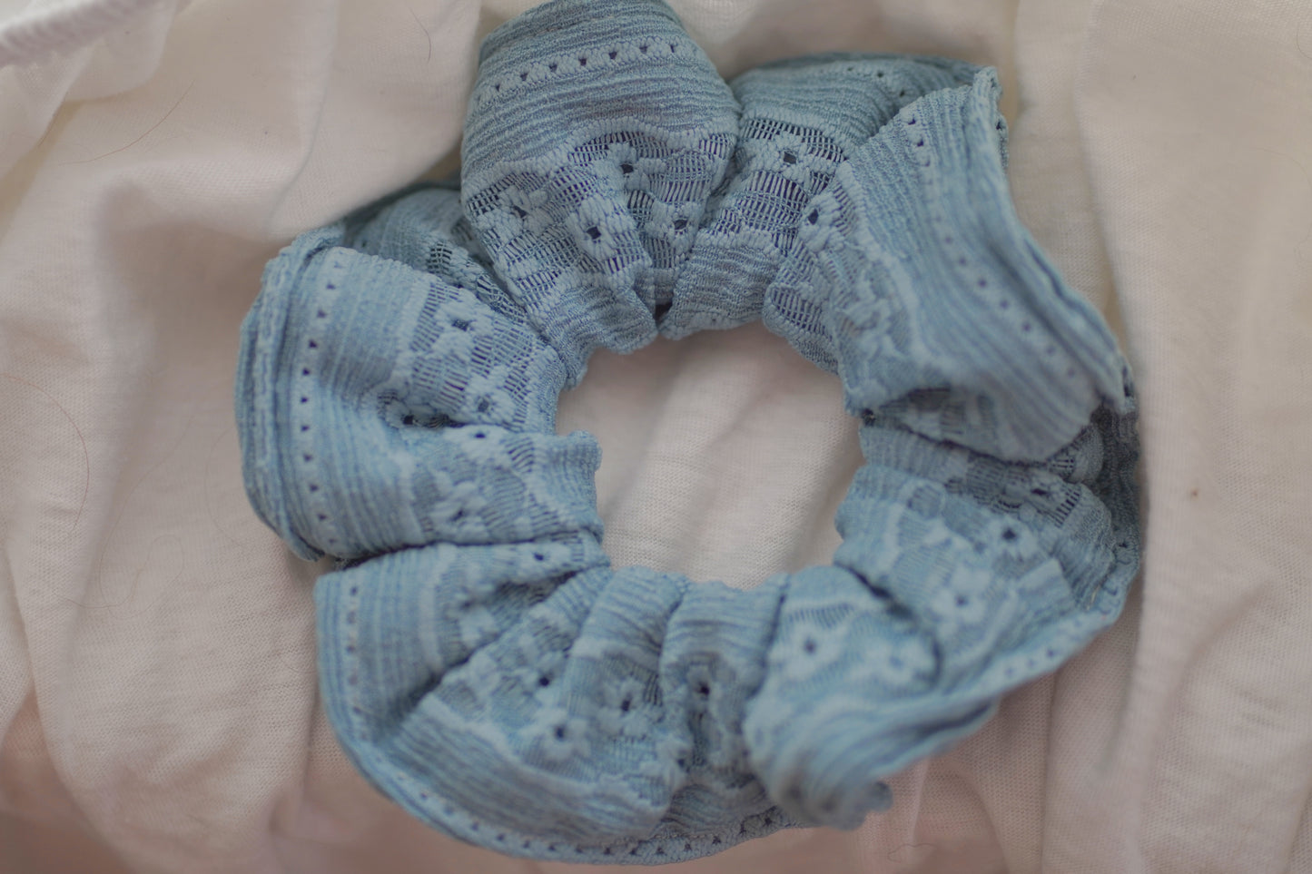 Blue Lace Scrunchie (L)