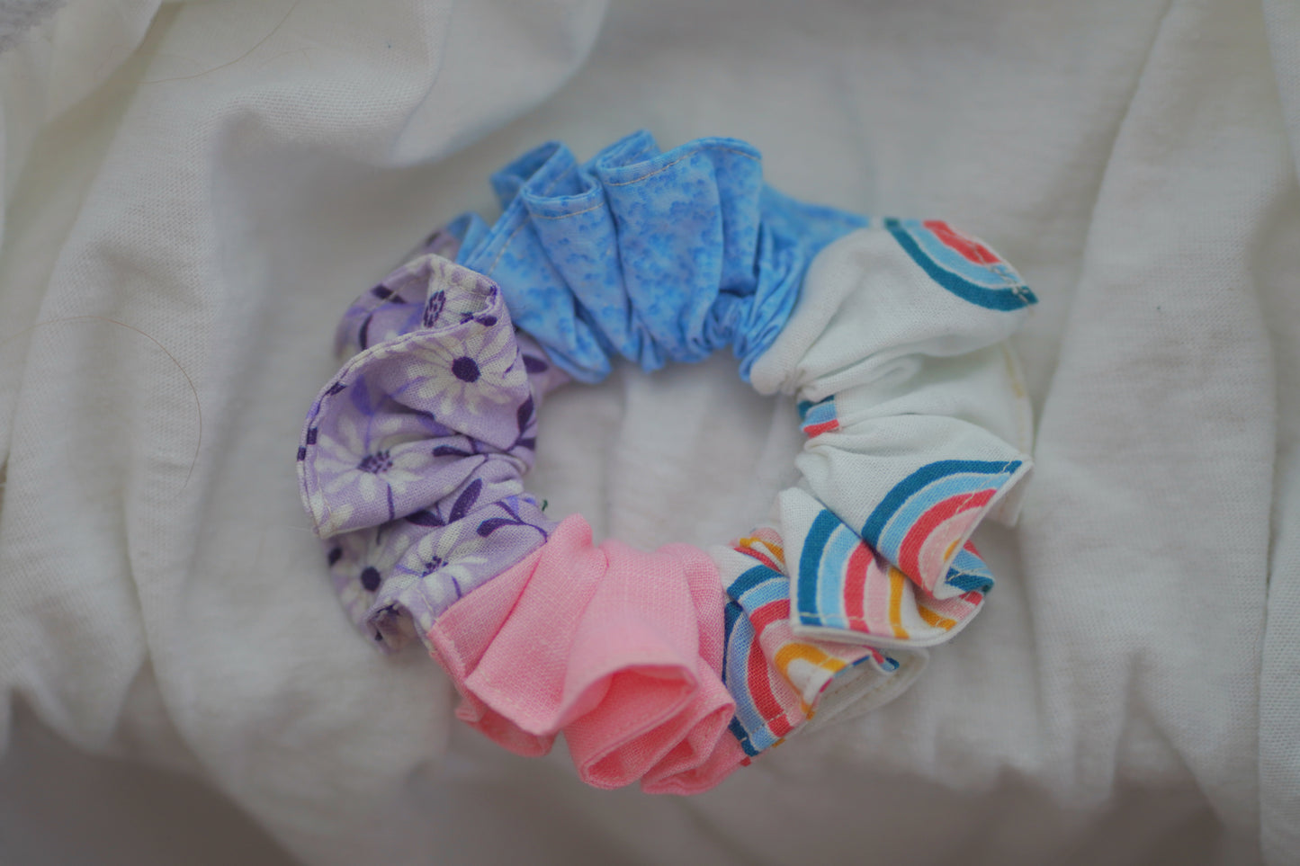 Pastel Colors Cotton Scrunchie