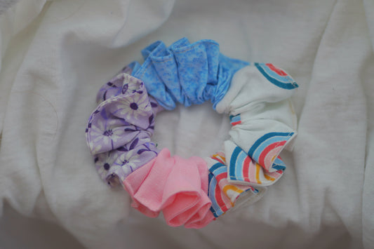 Pastel Colors Cotton Scrunchie