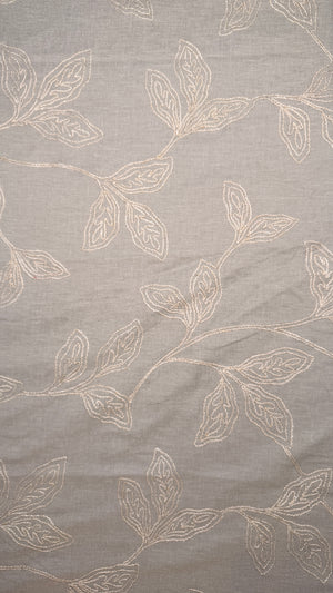 linen floral embroidery