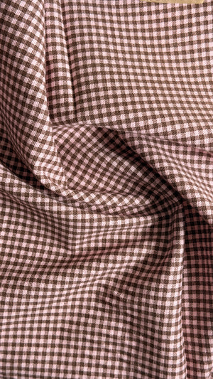pink and brown gingham 